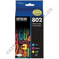 A Set Genuine Epson 802 Ink Cartridges BK/C/M/Y