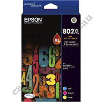 Genuine Epson 802XL High Yiled 3 Colour Value Pack C,M,Y