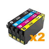 2 Sets of Compatible Epson 812XL B/C/M/Y Ink Cartridges
