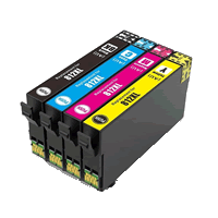 A Set of Compatible Epson 812XL B/C/M/Y Ink Cartridges