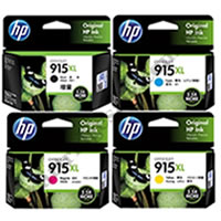 A Set Genuine HP 915XL B/C/M/Y Ink Cartridges