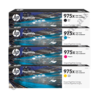 A Set Genuine HP 975X B/C/M/Y Ink Cartridges