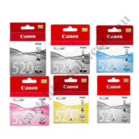 A Set Genuine Canon PGI520BK CLI521B/C/M/Y/GY Ink Cartridges