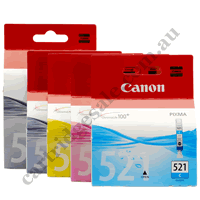 A Set Genuine Canon PGI520BK CLI521B/C/M/Y Ink Cartridges