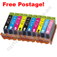 Any 10 Compatible Canon BCI6BK/C/M/Y/PC/PM Ink Cartridges