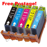 Any 5 Compatible Canon BCI6BK/C/M/Y/PC/PM Ink Cartridges