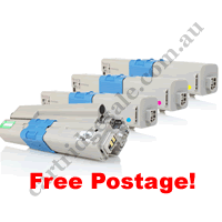 A Set Compatible OKI C310dn C330dn MC361dn Toner Cartridges B/C/