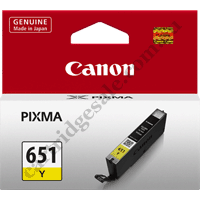 Genuine Canon CLI651Y Yellow Ink Cartridge