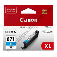 Genuine Canon CLI671XLC High Yield Cyan Ink Cartridge