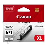 Genuine Canon CLI671XLGY High Yield Grey Ink Cartridge