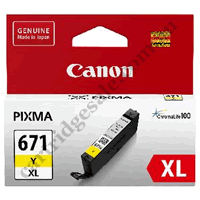 Genuine Canon CLI671XLY High Yield Yellow Ink Cartridge