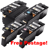 A Set Compatible Dell C1660 C1660w Toner Cartridges B/C/MY