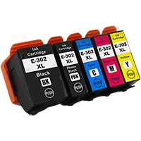 A Set Compatible Epson 302XL Ink Cartridges BK/PBK/C/M/Y