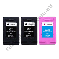 2 x Compatible HP 62XL Black + 1 x HP 62XL Colour Triple Pack