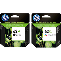 Genuine HP 62XL Black and Colour Combo Pack