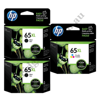 2 x Genuine HP 65XL High Yield Black + 1 x HP 65XL High Yield Co