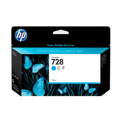 Genuine HP 728 Cyan Ink Cartridge 130ml F9J67A