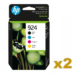 2 Sets Genuine HP 924 B/C/M/Y Ink Cartridges