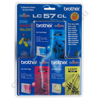 Genuine Brother LC57CL3PK Cyan, Magenta & Yellow Colour Pack