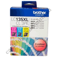 Genuine Brother LC135XL Cyan, Magenta & Yellow Colour Pack