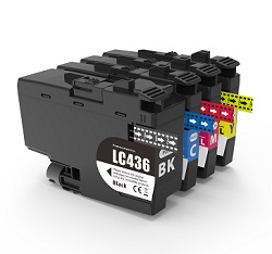 A Set Compatible Brother LC436 BK/C/M/Y Ink Cartridges