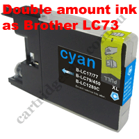Compatible Brother LC73C Cyan Ink Cartridge High Yield
