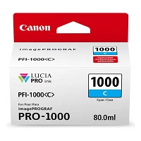 Genuine Canon PFI1000C Cyan Ink Cartridge