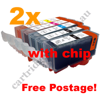 Any 10 Compatible Canon PGI520BK CLI521BK/C/M/Y Ink Cartridges