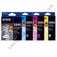 A Set Genuine Epson 254XL 252XL High Yield B/C/M/Y Ink Cartridge