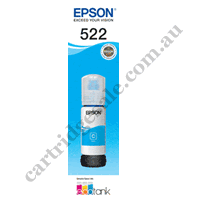 Genuine Epson T522/T00M2 EcoTank Cyan Ink Bottle
