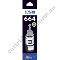 Genuine Epson T664/T6641 EcoTank Black Ink Bottle