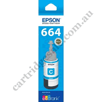Genuine Epson T664/T6642 EcoTank Cyan Ink Bottle