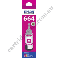 Genuine Epson T664/T6643 EcoTank Magenta Ink Bottle