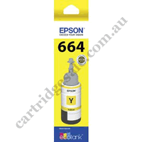 Genuine Epson T664/T6644 EcoTank Yellow Ink Bottle