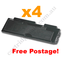 4 x Remanufactured Black Toner Cartridge for Kyocera TK17 FreeP